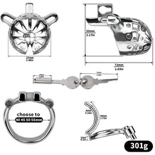 Load image into Gallery viewer, Removable PA Chastity Cage -size
