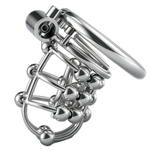 Load image into Gallery viewer, Stainless Steel Bead PA Chastity Cage 2
