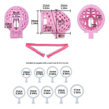 Lade das Bild in den Galerie-Viewer, ABS Birdcage Chastity Cage dimensions showing 0.31in
