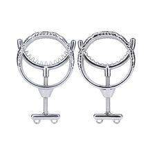 Load image into Gallery viewer, Adjustable Dual Ring Metal Cock Ring with Weighted Chains – round and spike teeth styles side by side
