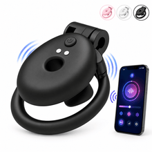 Afbeelding in Gallery-weergave laden, App-Controlled Flat Negative Vibrating Chastity Cage
