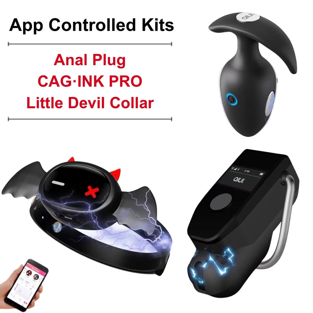 CAGINK PRO Cellmate 3 & Little Devil Collar & Anal Plug CHASTITY CAGE CO CAGINK PRO Cellmate 3 & Little Devil Collar & Anal Plug CHASTITY CAGE CO