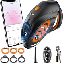 Load image into Gallery viewer, App and Remote-Controlled Silicone Electric Chastity Cage
