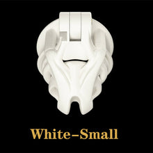 Load image into Gallery viewer, Arc Mamba Chastity Cage Chastity Device with 4 Rings size comparison
