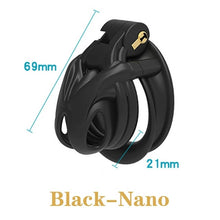 Load image into Gallery viewer, Arc Mamba Chastity Cage Chastity Device with 4 Rings detail view
