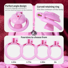 Load image into Gallery viewer, Time Tide Gem-Accented Flat ABS Chastity Cage
