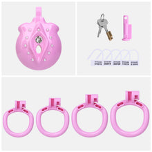 Load image into Gallery viewer, Time Tide Gem-Accented Flat ABS Chastity Cage
