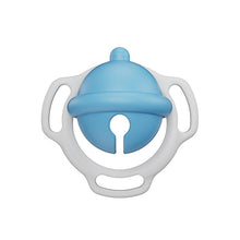 Afbeelding in Gallery-weergave laden, Solid blue bell-shaped chastity cage front view on white background
