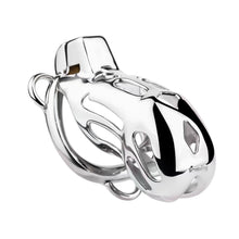 Load image into Gallery viewer, Steel Mamba Chastity Cage 2026 Edition lock and ring details
