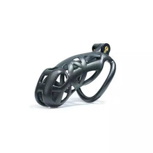 Load image into Gallery viewer, Black Mamba Chastity Cage Kit 1.77 To 4.13 Inches Long 2026 Edition material close-up
