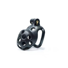 Load image into Gallery viewer, Black Hole Mamba Chastity Cage Kit 1.77 To 4.13 Inches Long 2026 Edition fit view

