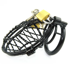 Load image into Gallery viewer, Black Mesh Metal Male Chastity Cage
