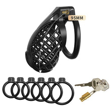 Load image into Gallery viewer, Black Mesh ABS Chastity Cage
