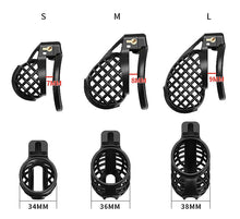 Load image into Gallery viewer, Black Mesh ABS Chastity Cage
