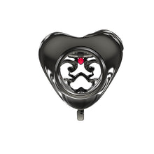 Load image into Gallery viewer, Rear illustration of Black Spade ball support style with red gem accent
