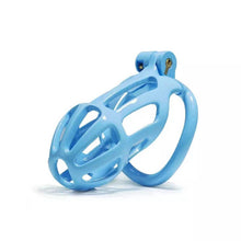 Load image into Gallery viewer, Blue Stripe Mamba Chastity Cage Kit 1.77 To 4.13 Inches Long 2026 Edition kit details
