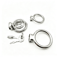 Load image into Gallery viewer, Breathable Flat Stainless Steel Chastity Cage in alternate gallery view 4

