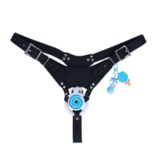 Load image into Gallery viewer, Blue and white cage with black belt, front view
