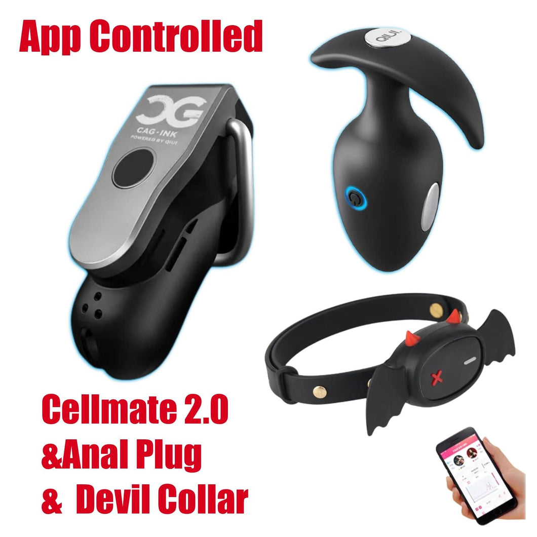 Cellmate 2.0 & Little Devil Collar & Anal Plug