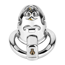 Lade das Bild in den Galerie-Viewer, Cloud Bell Metal Chastity Cage L cage underside and keyed lock detail
