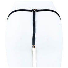 Lade das Bild in den Galerie-Viewer, Cloud Bell Metal Chastity Cage support belt rear view on mannequin
