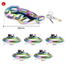 Load image into Gallery viewer, Stainless Steel MAMBA Colorful Chastity Cage
