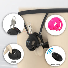 Load image into Gallery viewer, Compact Silicone and ABS Vibrating Chastity Cage
