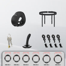 Load image into Gallery viewer, Compact Silicone and ABS Vibrating Chastity Cage
