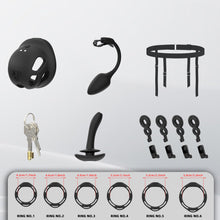 Load image into Gallery viewer, Compact Silicone and ABS Vibrating Chastity Cage
