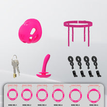 Load image into Gallery viewer, Compact Silicone and ABS Vibrating Chastity Cage
