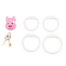 Load image into Gallery viewer, Flower-Adorned Rabbit Resin Chastity Cage
