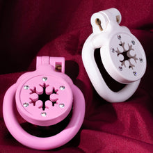 Load image into Gallery viewer, Gem-Accented Flat ABS Chastity Cage
