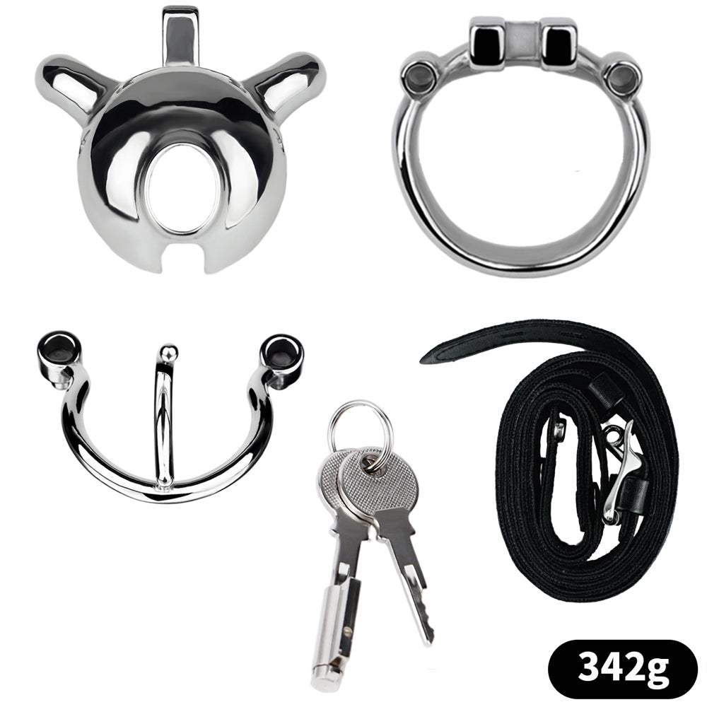 Dolphin Steel Chastity Cage With PA Piercing CHASTITY CAGE CO dolphin-steel-chastity-cage-with-pa-piercing-chastity-cage-co