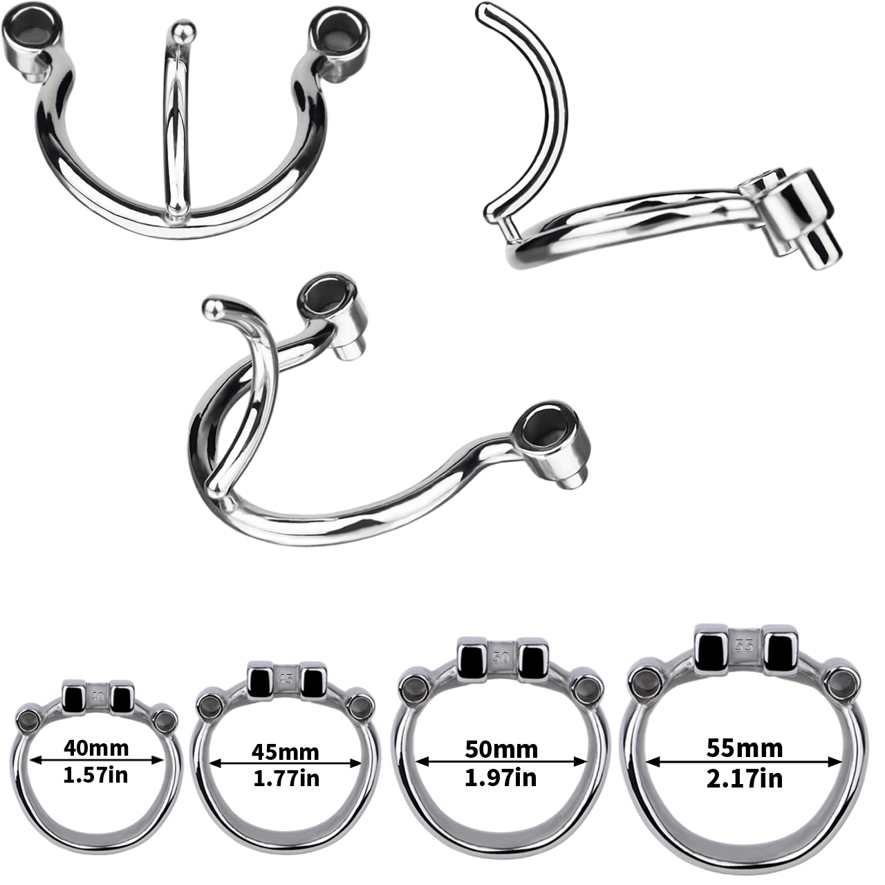 Dolphin Steel Chastity Cage With PA Piercing CHASTITY CAGE CO dolphin-steel-chastity-cage-with-pa-piercing-chastity-cage-co