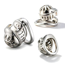 Load image into Gallery viewer, Double-Locking Steel Chastity Cage with ABS Rings
