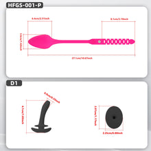 Load image into Gallery viewer, Extensible Silicone Chastity Cage With Vibration Plug feature details graphic 13
