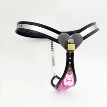 Load image into Gallery viewer, Female Chastity Belt with Transparent Pink Panel - 4
