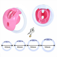 Lade das Bild in den Galerie-Viewer, Pink and White standard cage with four ring sizes
