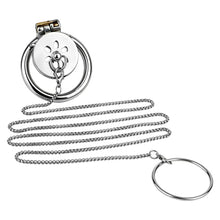 Lade das Bild in den Galerie-Viewer, Flat Stainless Steel Chastity Cage with Detachable Chain
