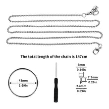 Lade das Bild in den Galerie-Viewer, Flat Stainless Steel Chastity Cage with Detachable Chain
