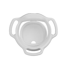 Load image into Gallery viewer, White Galaxy Shell chastity cage rear view showing the inner shell and base ring
