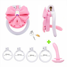 Load image into Gallery viewer, Gem Bowknot Chastity Cage 5
