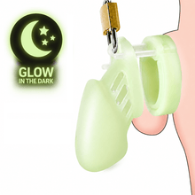 Lade das Bild in den Galerie-Viewer, Glow Cb6000/6000S Silicone Chastity Cage feature details graphic 1
