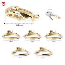 Load image into Gallery viewer, Gold Stainless Steel MAMBA Chastity Cage
