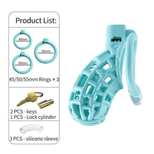 Load image into Gallery viewer, Green Mesh Chastity Cage
