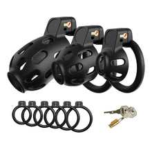 Lade das Bild in den Galerie-Viewer, Matte Black Modular ABS Chastity Cage
