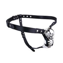 Load image into Gallery viewer, Horror Skull Metal Chastity Cage with Standard Belt without locks
