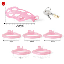 Load image into Gallery viewer, Ice Vision Design Pink Mamba Chastity Cage side view
