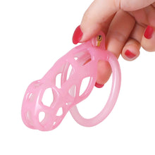 Load image into Gallery viewer, Ice Vision Design Pink Mamba Chastity Cage front view
