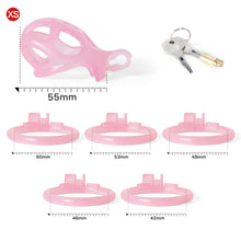 Load image into Gallery viewer, Ice Vision Design Pink Mamba Chastity Cage material close-up
